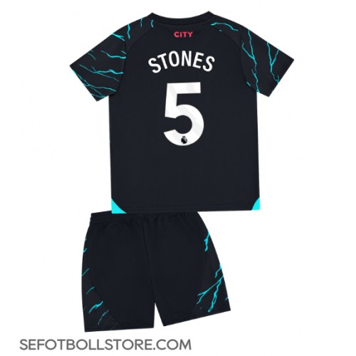 Manchester City John Stones #5 Replika babykläder Tredjeställ Barn 2023-24 Kortärmad (+ korta byxor)